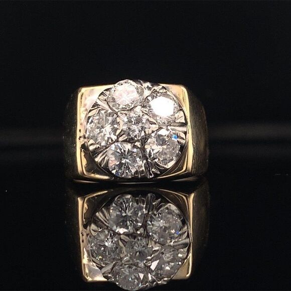 Diamond Ring Unisex 14 KT 1.10 CT Certified $5,950 018203 - Picture 4 of 17